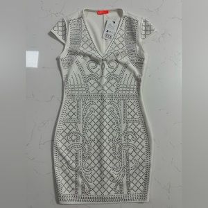 White beaded/studded dress